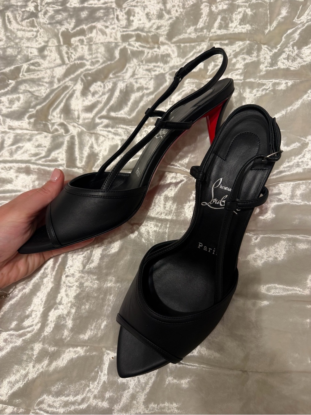 Christian Louboutin Black Slingback Pointed-Toe Heels never worn!!! - Picture 5 of 5